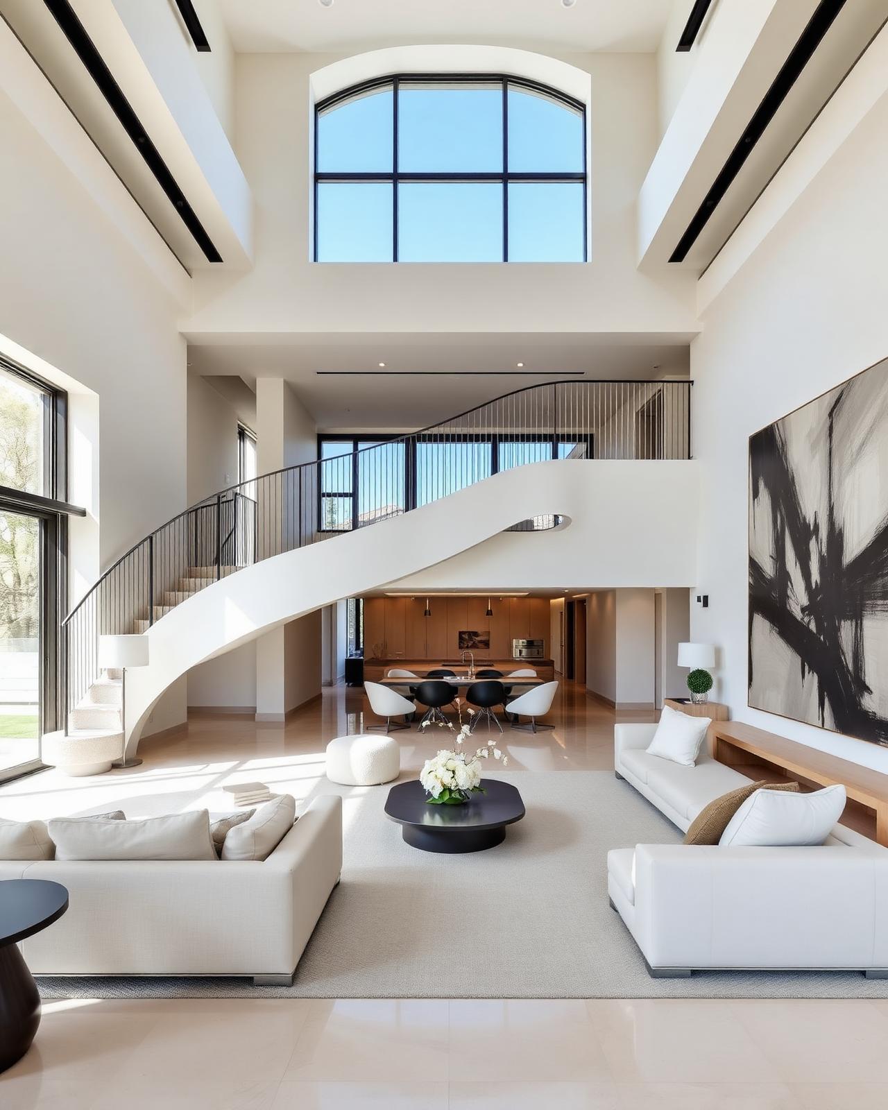 Modern minimalist luxury villa interior by Alless Enterprises